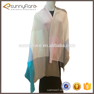 diseño enrejado cachemira tejer poncho chal